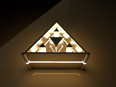 TRIANGLE OF LIGHT 3d 4d c4d cinema4d dark design minimal