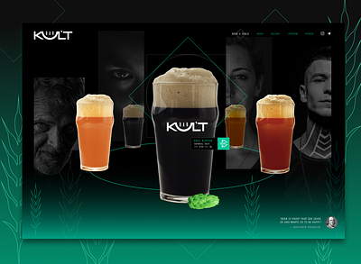 KUL'T bar website beer beer art branding design logo typography ui ux web website