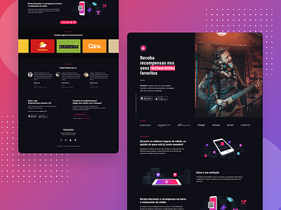 Hotspots - Lading Page app dark design illustration interface landing page purple site vector