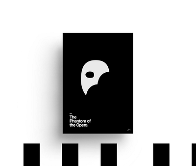 Minimal Musical 4 | The Phantom of the Opera broadway clean flat helvetica illustration minimal minimalist phantom phantom of the opera poster swiss typography