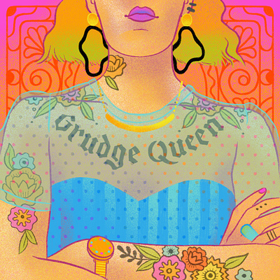 Grudge Queen design digital illustration fashion illustration flowers illustration ipad pro portrait procreateapp tattoos