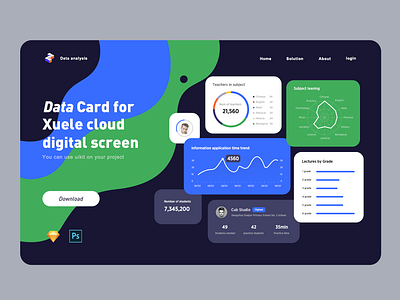 Data card analytics dashboard data ui uilit