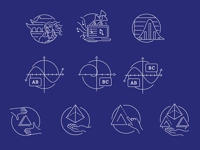 Design & Mathematics Course Illustrations adobe illustrator education flat icons icons set illustration line art line illustration svg vector vector illustration