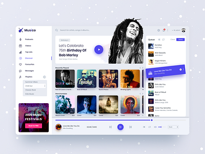 Music Player App anupdeb creative ecommerce event gradient minimal app design music music app music app design music player player product design typography ui ux web design website design