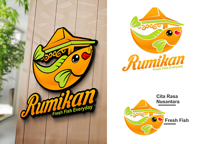 Rumika Logo Design branding design fish fish logo illustration logo logo design logo designer logo fish logodesign logos logotype vector