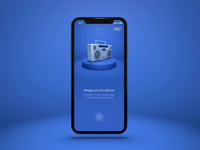 The 3d transition onboarding pages 3d after effect animation c4d dance hiphop illustration interaction micro interaction nike radio shoes skateboard ui ux