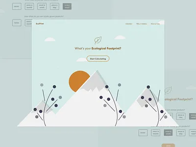 Footprint Calculator 004 calculate calculator calculator app calculator ui dailyui design desktop ecological landing page nature ui ui design ux ux design uxdesign web website