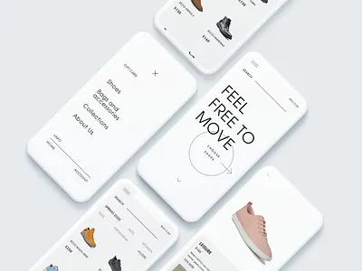 ECCO redesign #2 - Mobile version clear mobile mobile design mobile ui redesign ui uiux uiuxdesign ux uxui web white