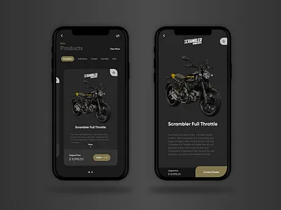 Motorbike Mobile Concept graphicdesign mobileapp motorbike ui uidesign uiux uiuxdesign uiuxdesigner