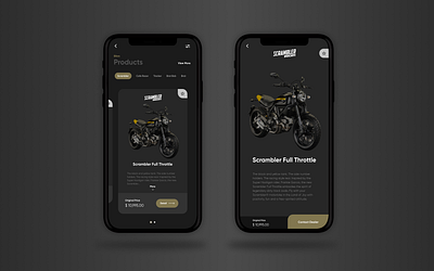 Motorbike Mobile Concept graphicdesign mobileapp motorbike ui uidesign uiux uiuxdesign uiuxdesigner