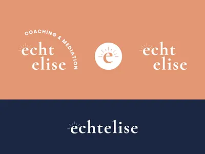 Coaching & mediation, echtelise brand identity branding branding agency branding design branding identity concept design design graphic logo logo identity logo mark logodesign logotype minimal simple sun typography vector workmark