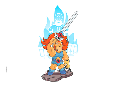 Leono - TheMushroomDesign cartoon cartooning chibi chivi colorful design flat flat illustration flatdesign illustration leono sergiopcontreras serie sword themushroomdesign thunder thundercats vector vectorart