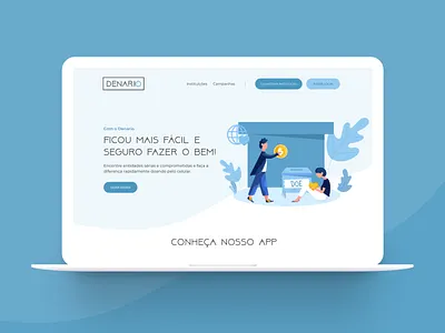 Website Denario denario donation uidesign website design