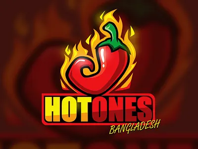 HOT ONES Bangladesh Logo artwork branding cover art design flat icon illustration logo minimal vector