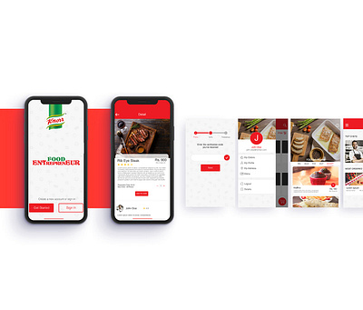 Knorr Food App app design minimal ui ux