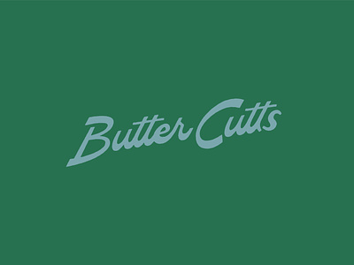 Butter Cutts Logo Artwork apparel design golf golf branding golf logo hat design lettering logo sport sports logo sportsware type typography