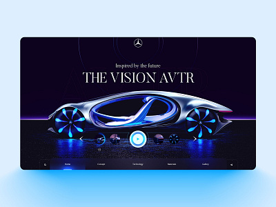 Mercedes-AVTR interaction interaction design interface interface design mercedes benz minimal mobile design ui ux design webdesign website