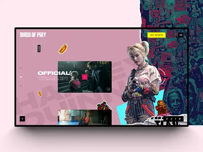 Birds-of-prey-🐱👤 graphic design interaction interaction design minimal mobile design movies uidesign ux design web webdesign website