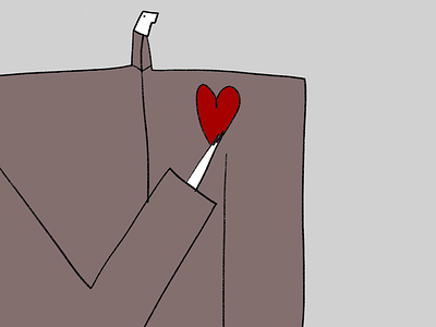 Is it love? heart illustration love man