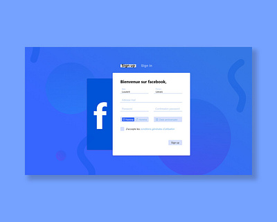 Facebook sign up redesign dailyui 001 facebook redesign signup ui web