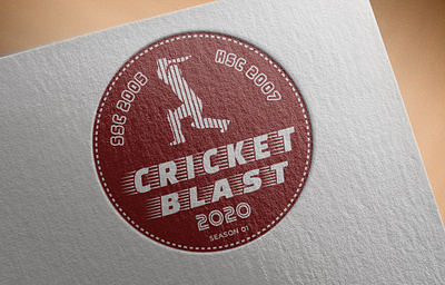 Cricket Blast Logo branding design graphic design illustration illustrator logo logo design logodesign logotype vector