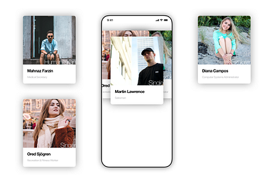 Daily UI 006 - People Cards 006 dailyui mobile ui
