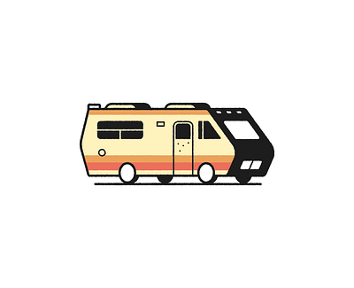 Breaking Bad RV breaking bad breaking news bullet car drugs gas gun hole illustration illustrator meth mexico road trip roadtrip rv sticker stickers truck yellow