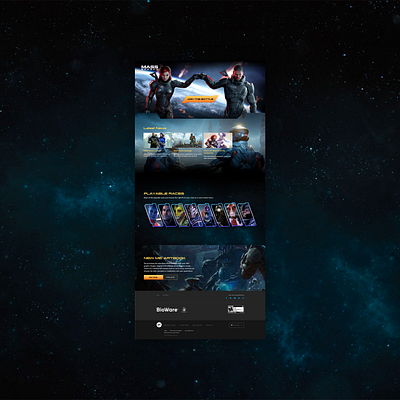 Mass Effect Concept Web branding clean design flat graphic interface ui ux vector web webdesign