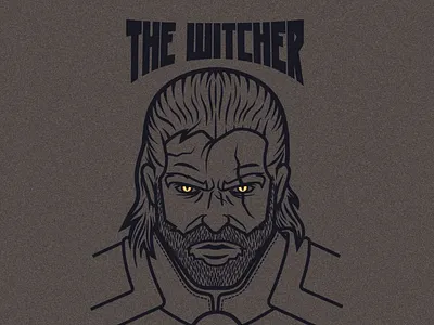 The witcher geralt illustration the witcher vector art