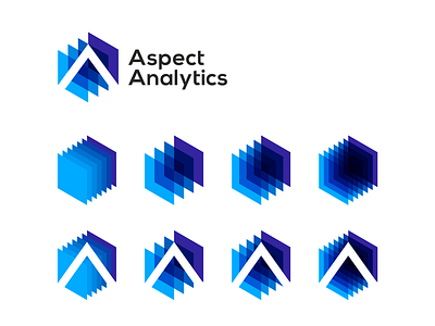 Aspect Analytics, bioinformatics research software logo design a abstract ai artificial intelligence algorithmic development app apps developer tools app logo bioinformatics research brand identity branding cloud computing creative machine learning deep learning techology diagnostics research flat 2d geometric letter mark monogram logo design mass spectrometry imaging modern saas software engineering vector icon mark symbol