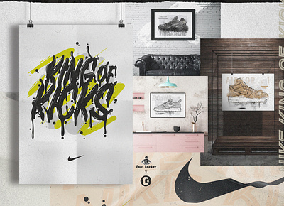 KING OF KICKS - Footlocker branding design digitalart illustration type typography