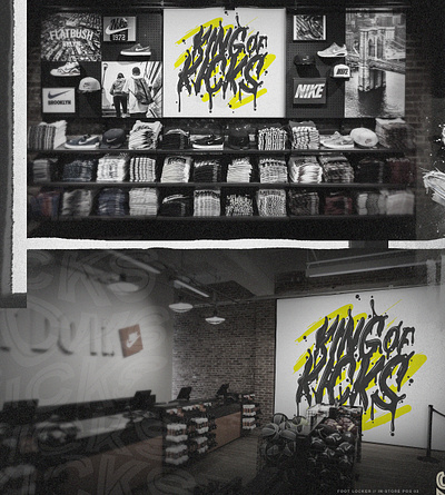 KING OF KICKS - Footlocker branding design digitalart illustration type typography