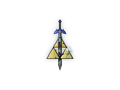 The Master Sword - Colored art botw breath of the wild color colored design illustraion link master sword sword zelda