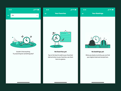 Empty State UI Update avatar avatar icons character designs empty state mascot mobile app mobile ui travel ui