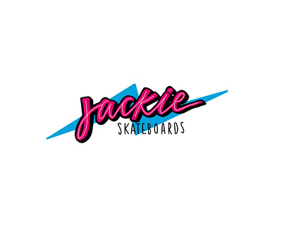 Jackie Skateboards Logo design handlettering logo typography