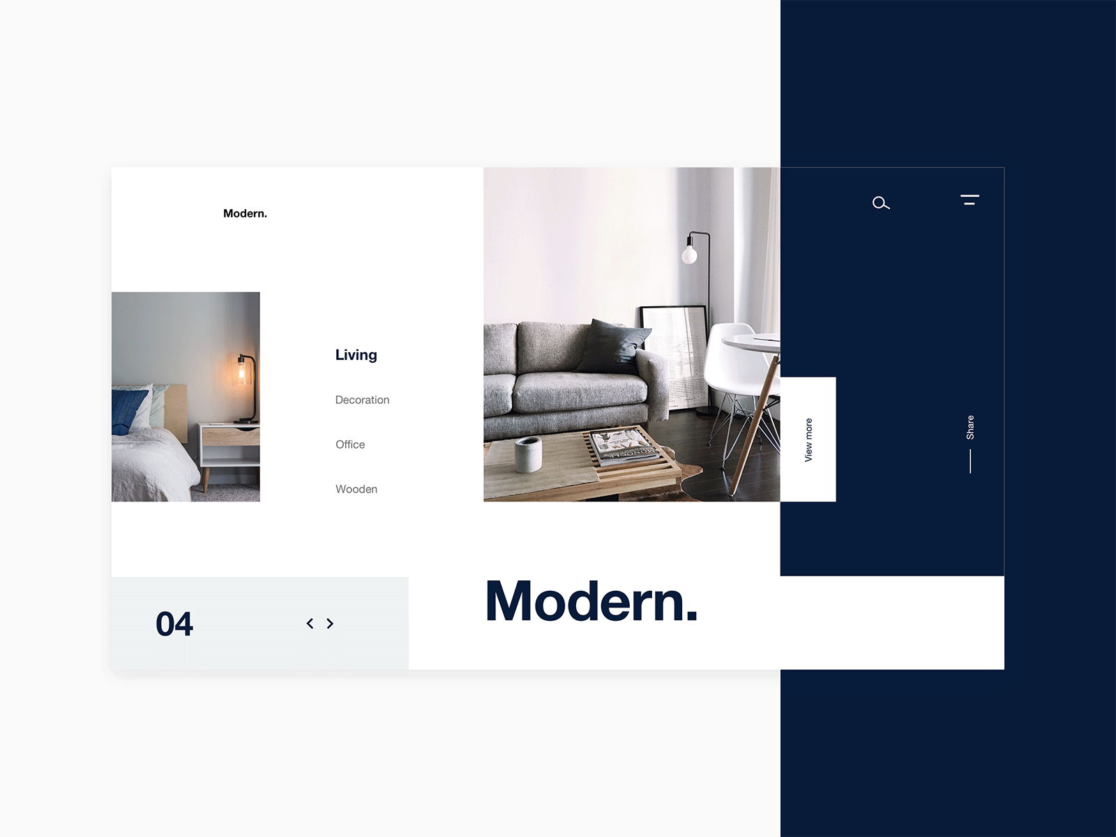 Grid Template 04___Modern cannon decoration download ecommerce freebie furniture golden grid hero home interior interiors layout living modern shop slider template ui