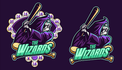 The Wizard Alternate base baseball baseball bat icon logo sport wizard