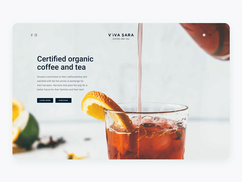 Online store - Coffee & Tea animation online shop webdesign webshop