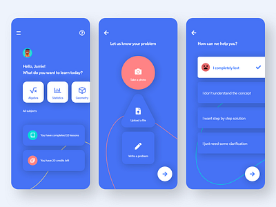 Mobile Tutoring App app design mobile ui ux