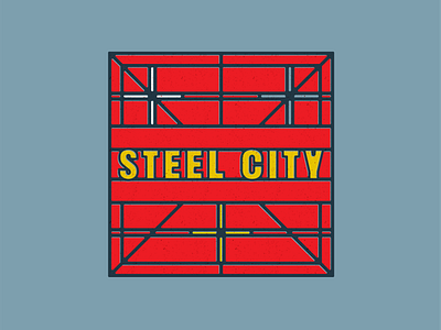 Steel City Lockup badge branding city design identity illustrator logo pittsburgh typography vector