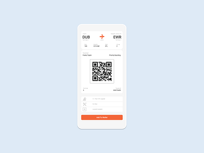 Daily UI Challenge Day 24: Boarding Pass airline boarding daily 100 challenge daily ui dailyui day24 figma pass wallet