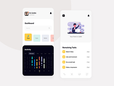 Takasi - Mini Task Mobile Apps UI UX Design animation app branding clean flat icon illustration ios minimal mobile task task manager typography ui ux vector