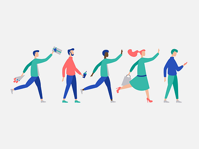 Community illustration branding graphic illustration lennart minimalistic people
