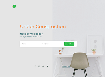 Under Construction co working design georgia input landing page sketch space ui under construction ux web design