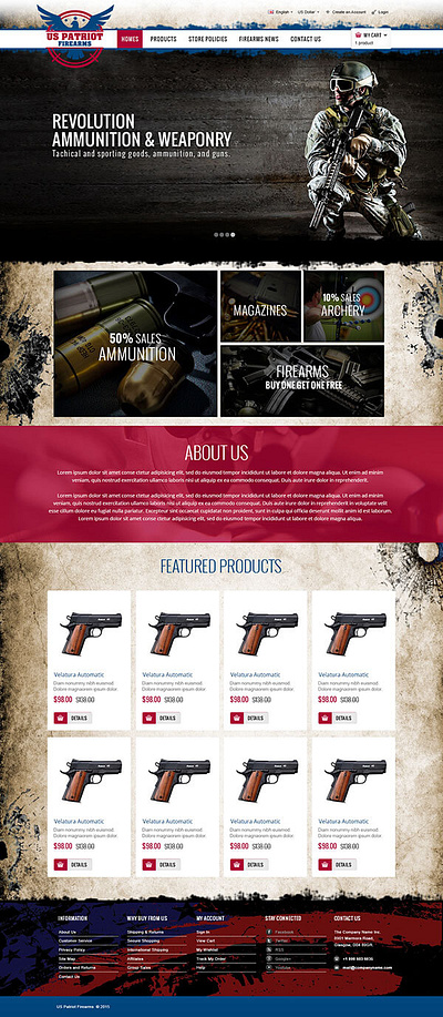 US Patriot Firearms - Logo Design Deck custom website design responsive website designs website design company website design services website designers