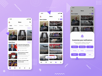 News App - Exploration app design gradient design illustration newsapp simple design simplicity ui ux uxdesign