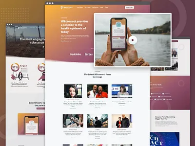 WEconnect Health Management branding marketing site startup ui ux web design website