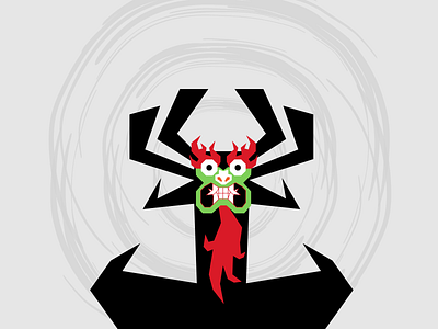 Aku aku cartoon design illustration samurai jack vector