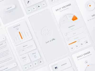 Neumorphic Smart Home App library mobile neumorphic neumorphism ui kit