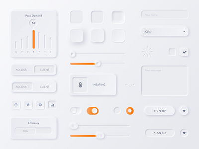 Neumorphic Ui Kit Components components library neumorphic neumorphic ui kit web design